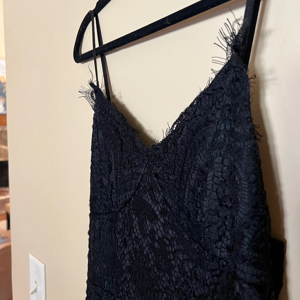 Long Black Lace Gown